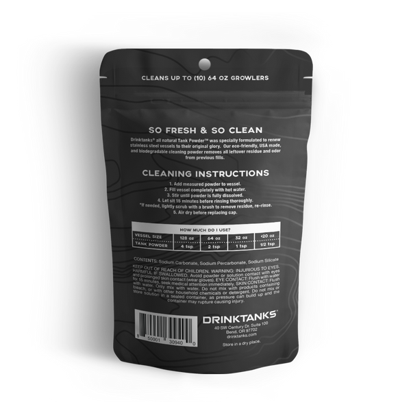 Tank Powder - Back of Pack | DrinkTanks
